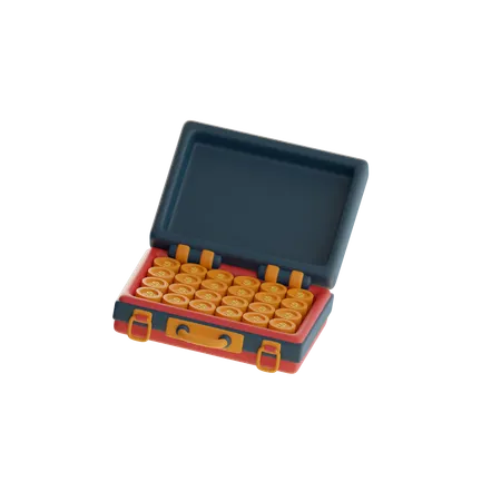 Coin Suitcase  3D Icon