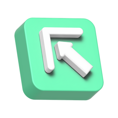 Coin supérieur gauche  3D Icon