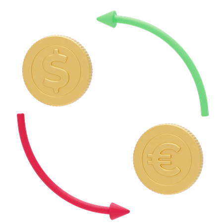 Coin Swap  3D Icon