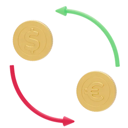 Coin Swap  3D Icon