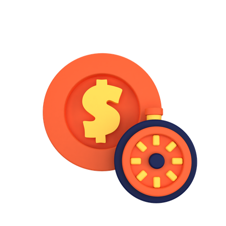 Coin Timer  3D Icon