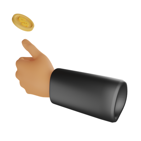 Coin Toss  3D Icon
