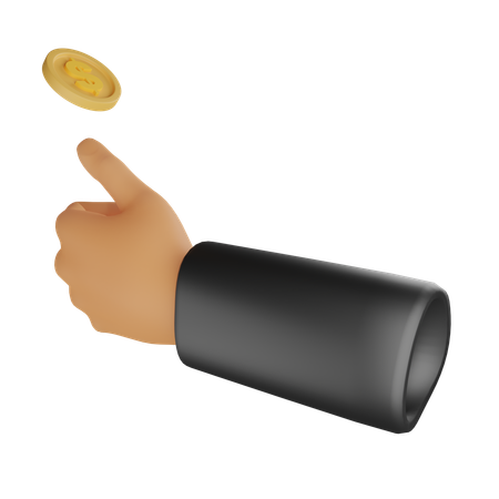 Coin Toss  3D Icon