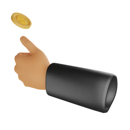 Coin Toss  3D Icon