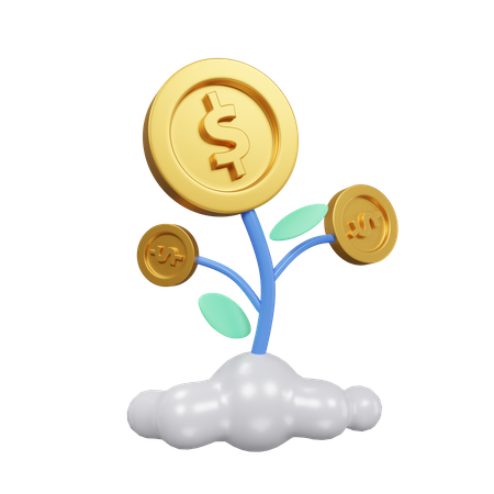 Coin Tree  3D Icon