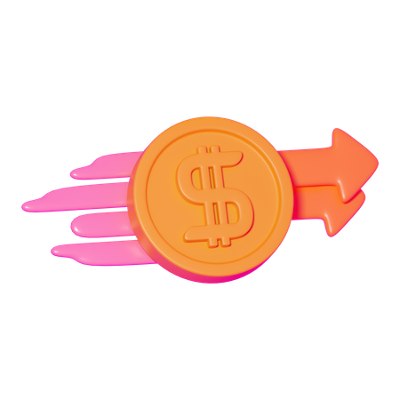 Coin up  3D Icon