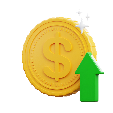 Coin Up  3D Icon