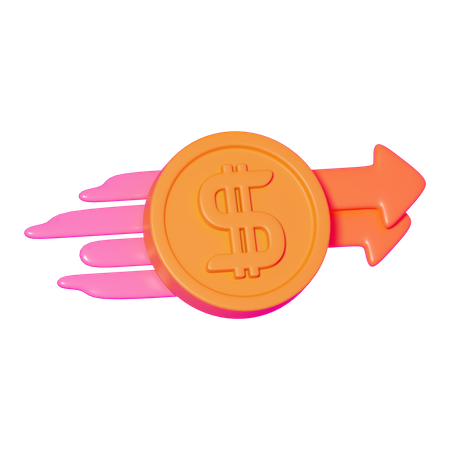 Coin up 3D Icon