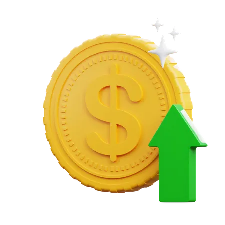 Coin Up  3D Icon