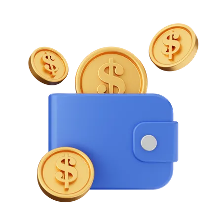 Coin Wallet  3D Icon