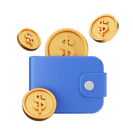 Coin Wallet 3D Icon