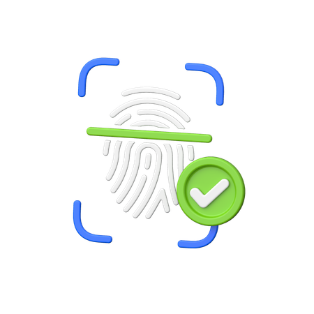 Coincidencia de huellas dactilares  3D Icon
