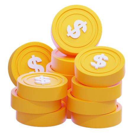 Coins  3D Icon