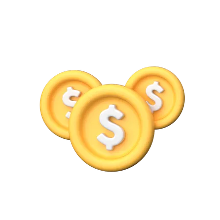 Coins 3 D Icon Symbolizes Currency Money Small Change Cash And Physical Tokens Used For Transactions And Payments In Daily Life 3D Icon