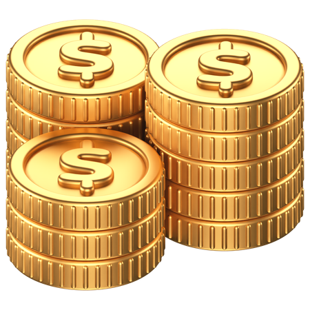 Coins  3D Icon