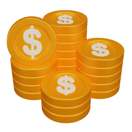 Coins  3D Icon