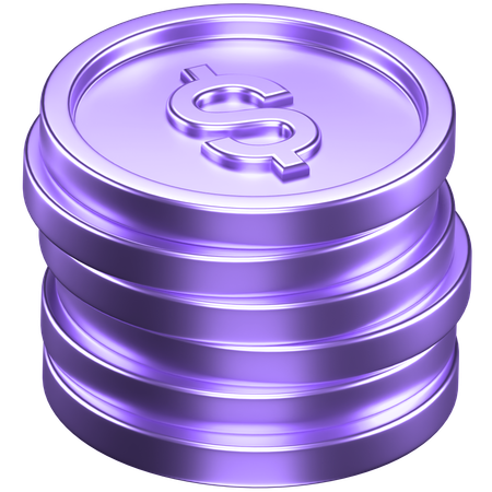 Coins  3D Icon