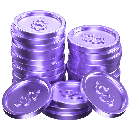 Coins  3D Icon