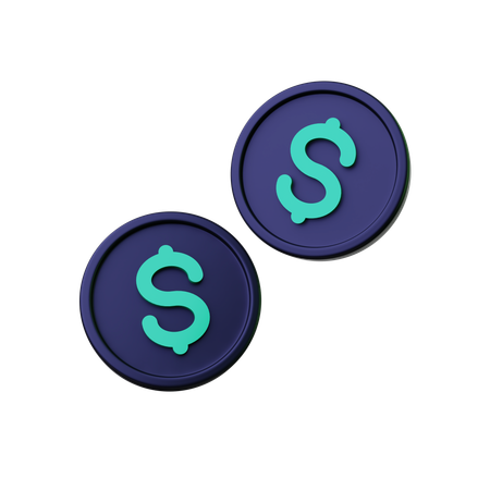 Coins  3D Icon