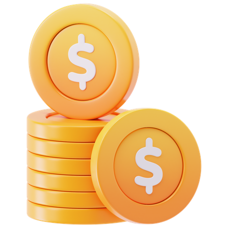 Coins  3D Icon