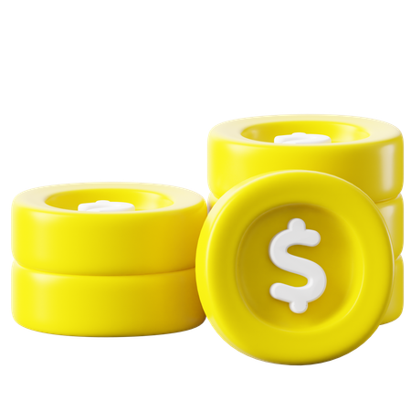 Coins  3D Icon