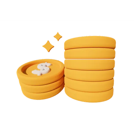 Coins  3D Icon