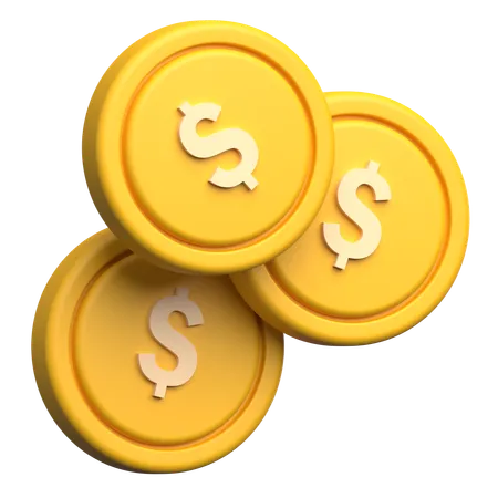 Coins  3D Icon