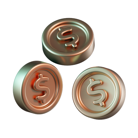 Coins  3D Icon