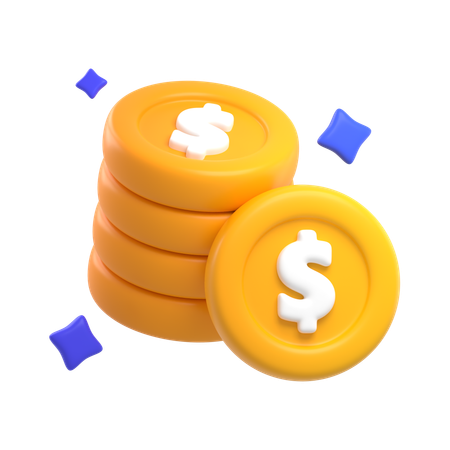 Coins  3D Icon