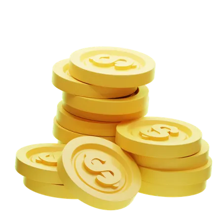 Coins  3D Icon