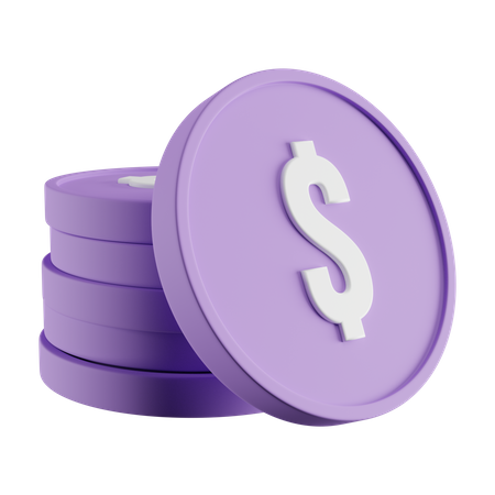 Coins  3D Icon