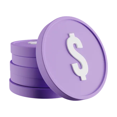 Coins  3D Icon