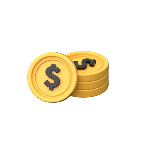 Coins  3D Icon