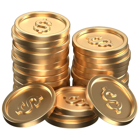 Coins  3D Icon
