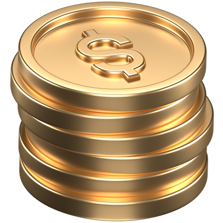 Coins  3D Icon