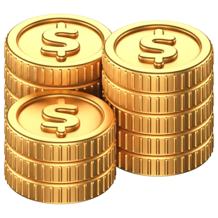 Coins  3D Icon