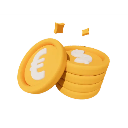 Coins  3D Icon