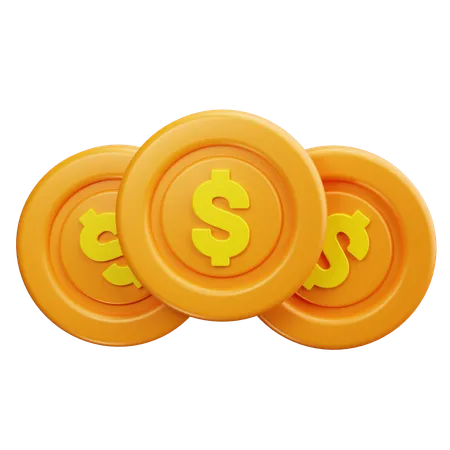 Coins  3D Icon