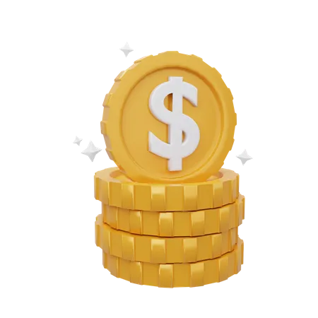 Coins  3D Icon