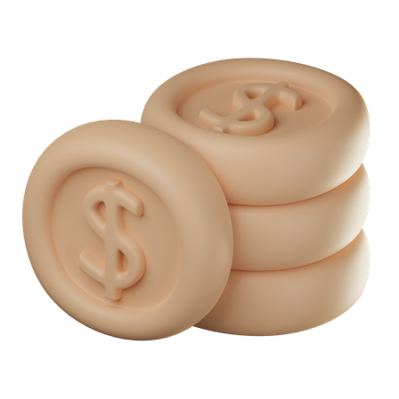 Coins  3D Icon