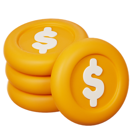 Coins  3D Icon