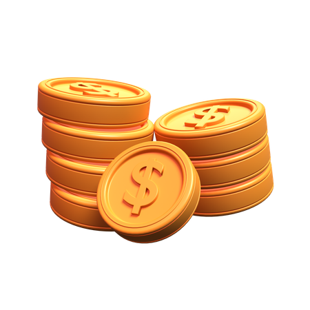 Coins  3D Icon