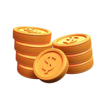 Coins  3D Icon