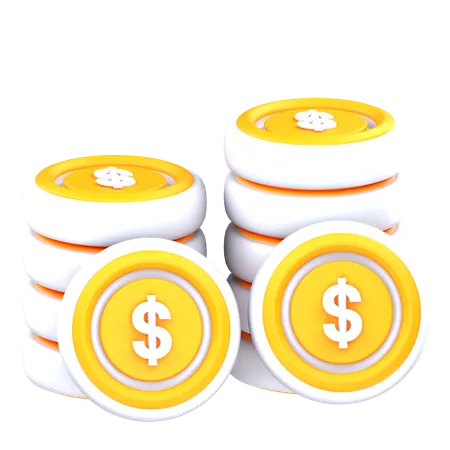 Coins  3D Icon