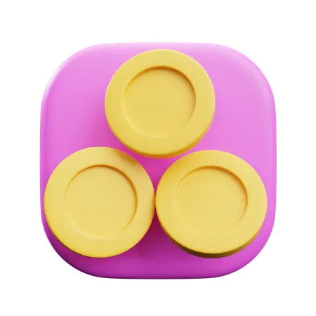 Coins  3D Icon
