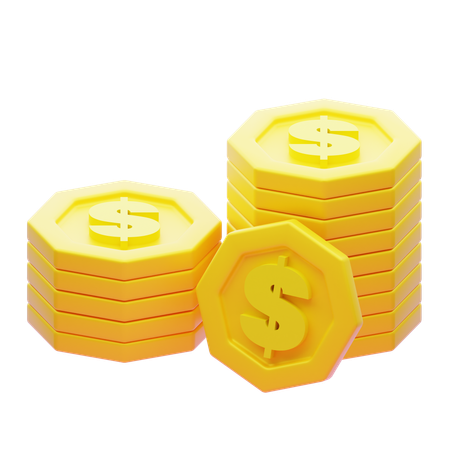 Coins  3D Icon