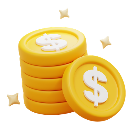 Coins  3D Icon