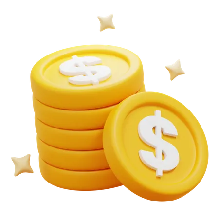 Coins  3D Icon