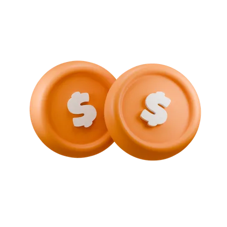 Coins  3D Icon