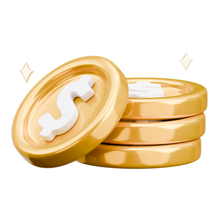 Coins  3D Icon